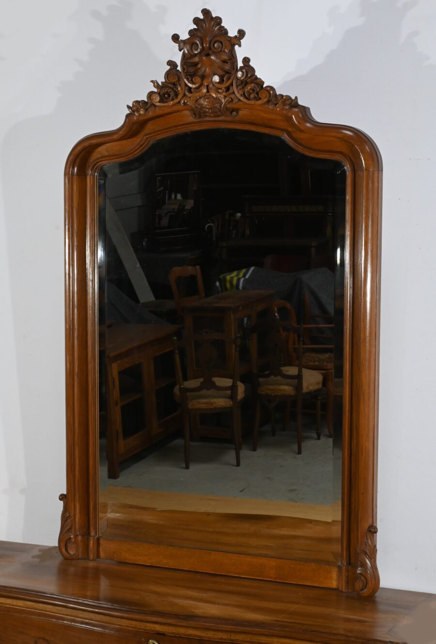 Miroir en Chêne, style Louis XV - Fin XIXe – Image 3
