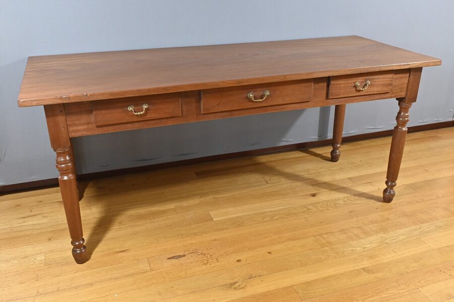 Table Bureau en Acajou massif - 2ème partie XIXe – Image 2