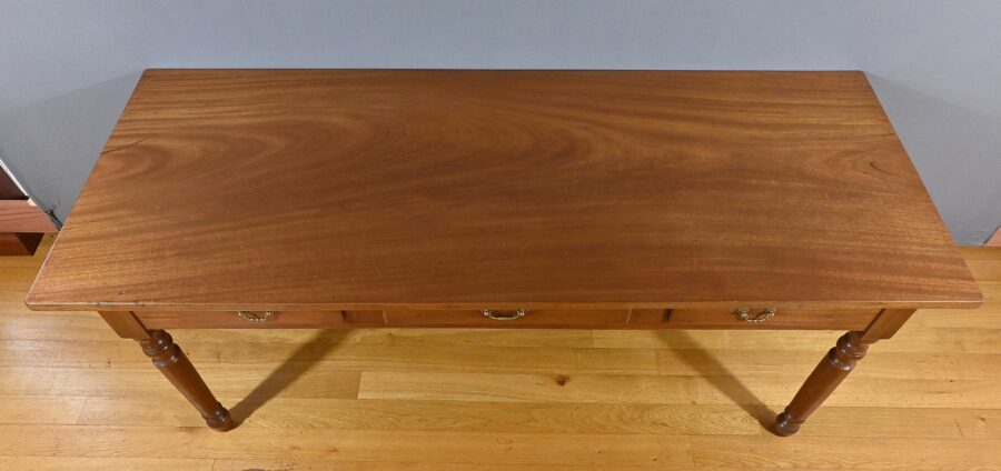 Table Bureau en Acajou massif - 2ème partie XIXe – Image 4