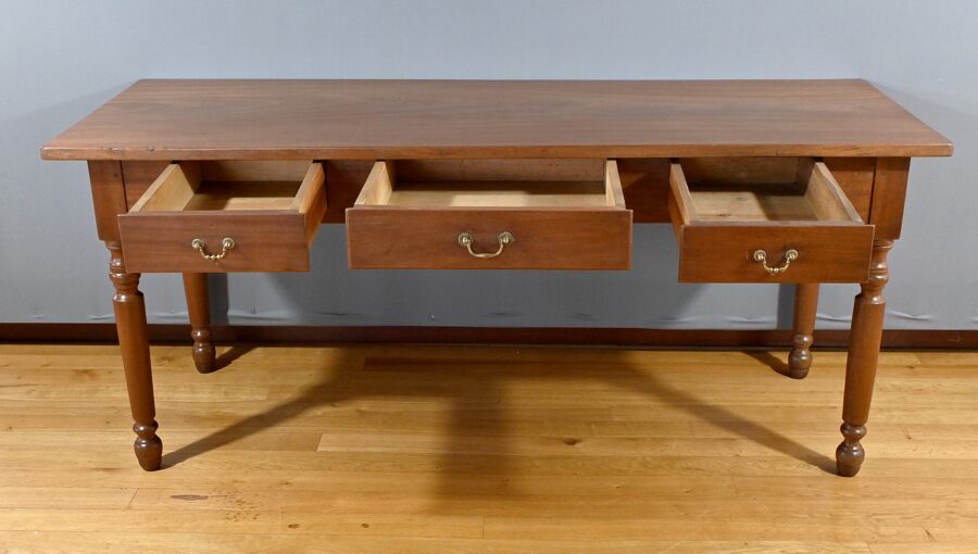 Table Bureau en Acajou massif - 2ème partie XIXe – Image 11