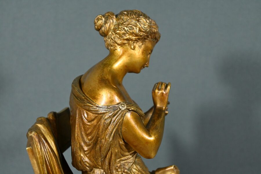 Bronze à Patine Dorée "La Couture" - Début XXe – Image 14