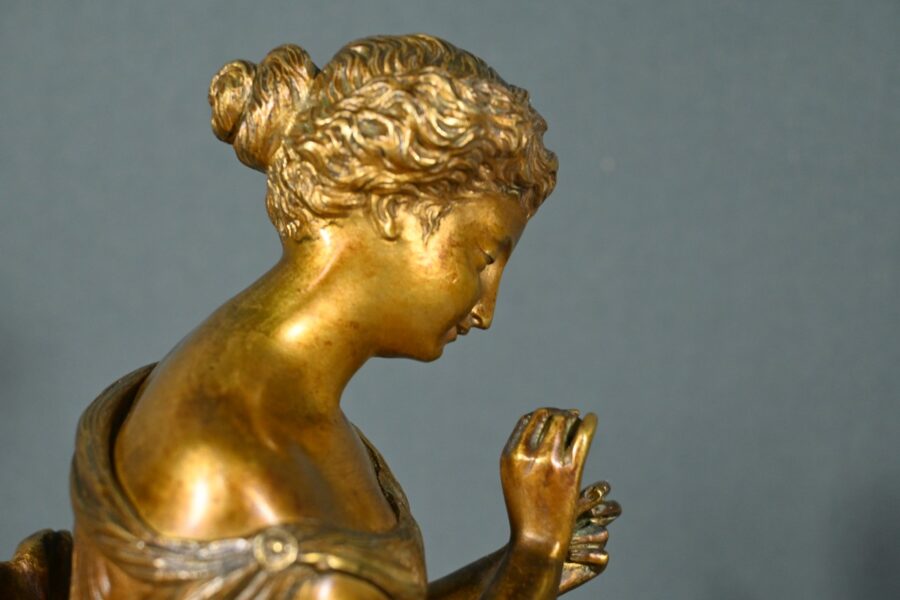 Bronze à Patine Dorée "La Couture" - Début XXe – Image 15