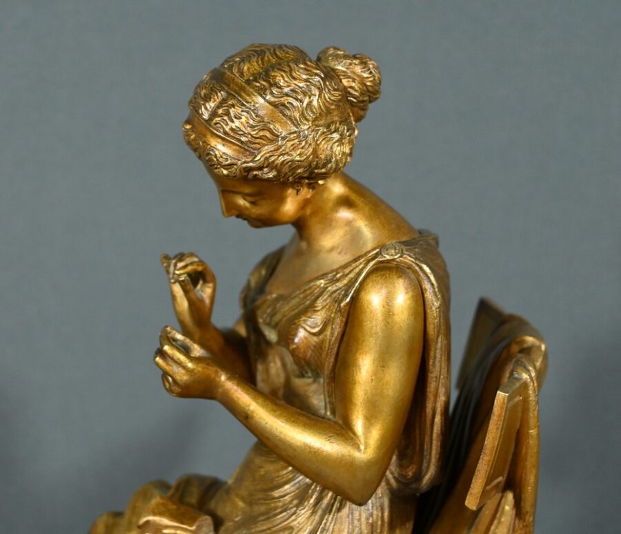 Bronze à Patine Dorée "La Couture" - Début XXe – Image 20