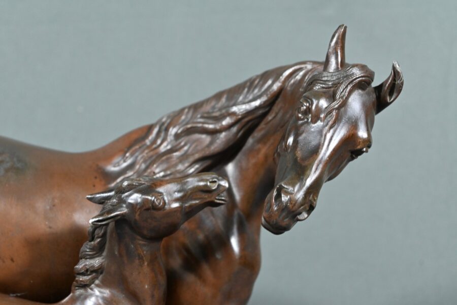 Régule, Cheval et son Poulain, signé E. Loiseau – Début XXe – Image 8