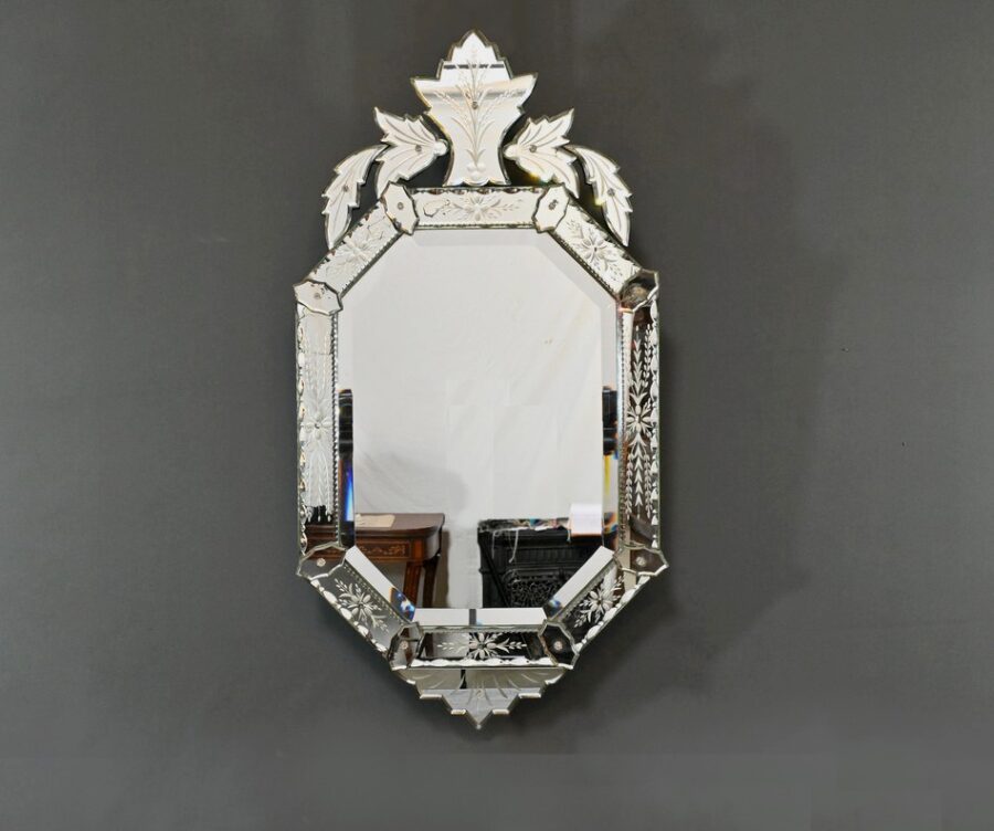 Miroir Vénitien Octogonal, Italie - Début XXe