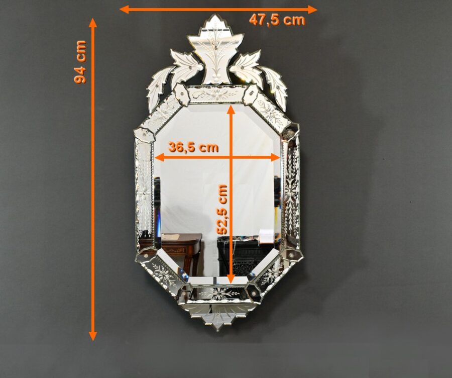Miroir Vénitien Octogonal, Italie - Début XXe – Image 14
