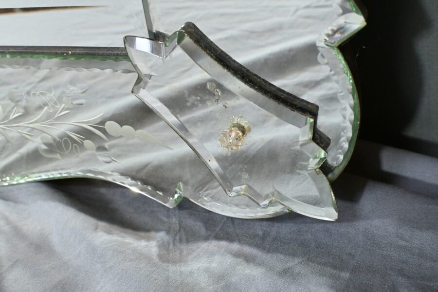 Miroir Vénitien en Verre de Murano, Italie – Début XXe    – Image 12
