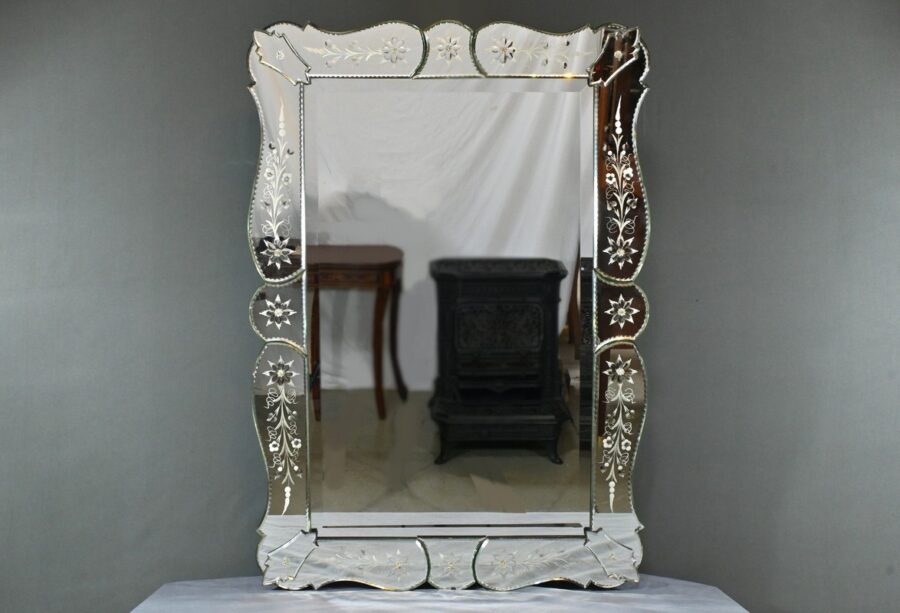 Miroir Vénitien en Verre de Murano, Italie – Début XXe    – Image 2