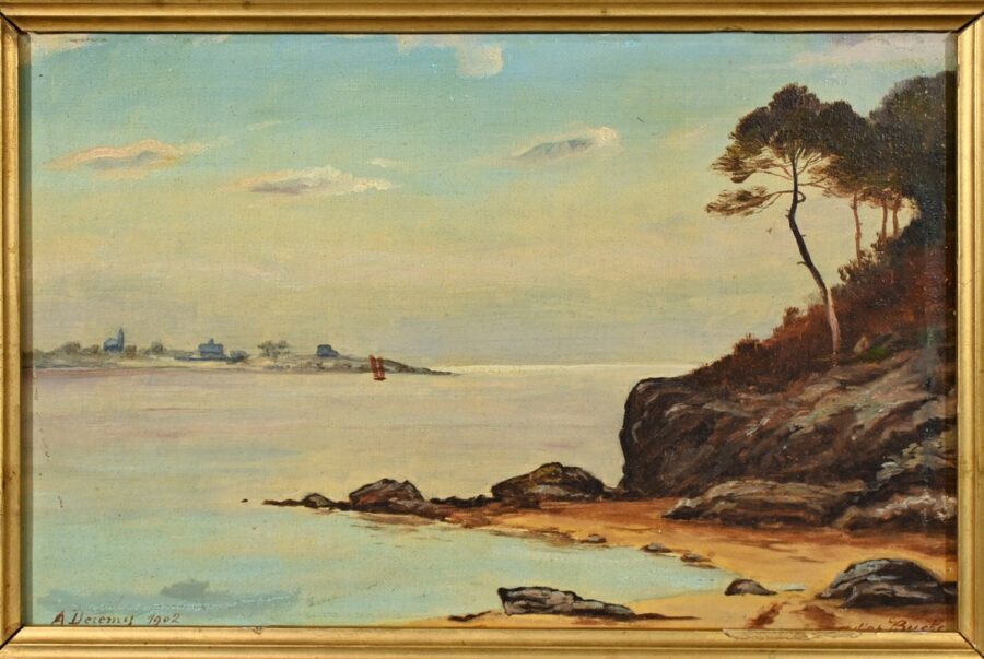 Peinture à l’Huile, signée A.Derémy – 1902 – Image 4
