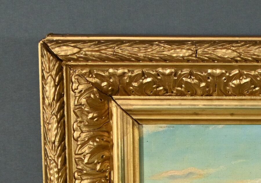 Peinture à l’Huile, signée A.Derémy – 1902 – Image 6