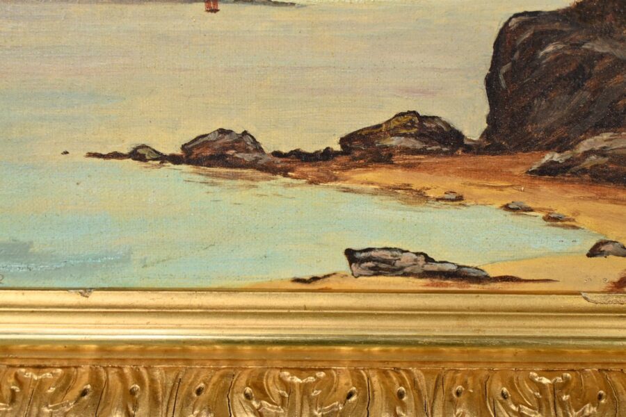 Peinture à l’Huile, signée A.Derémy – 1902 – Image 9