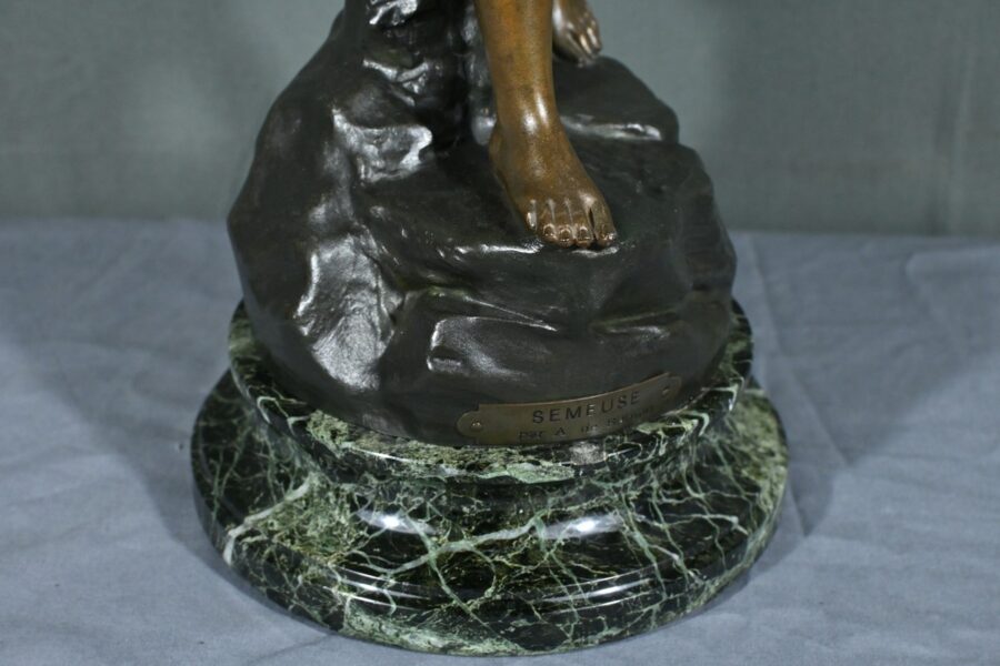 Sculpture en Régule, « Semeuse », signée A. de Ranieri – Milieu XXe – Image 13