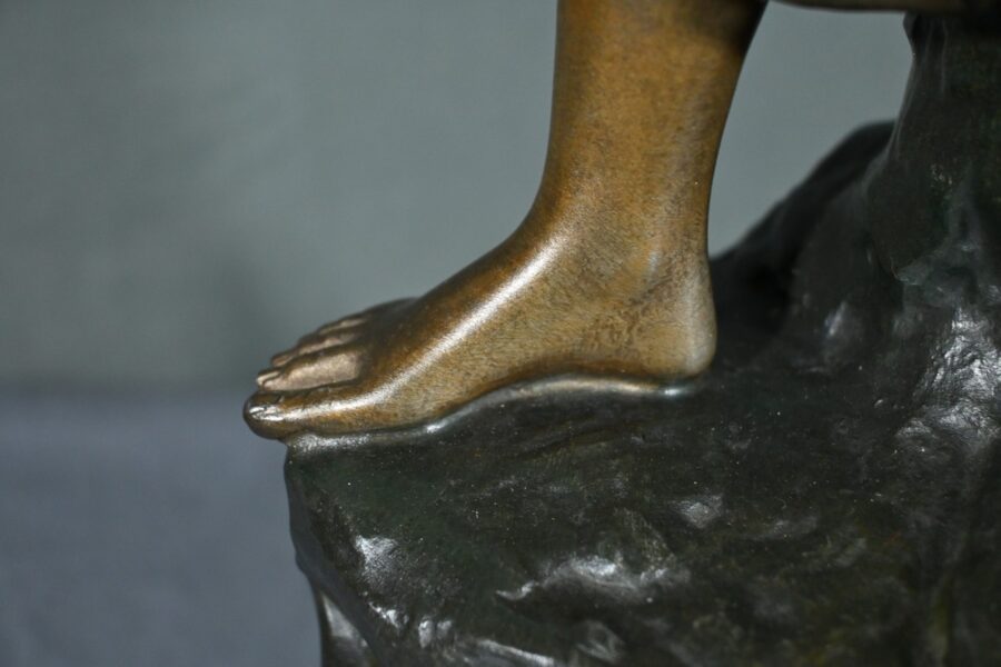 Sculpture en Régule, « Semeuse », signée A. de Ranieri – Milieu XXe – Image 18