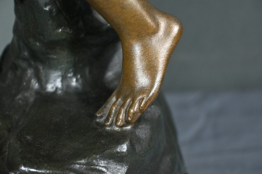 Sculpture en Régule, « Semeuse », signée A. de Ranieri – Milieu XXe – Image 19