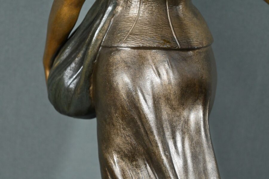 Sculpture en Régule, « Semeuse », signée A. de Ranieri – Milieu XXe – Image 24