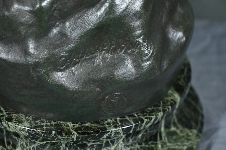 Sculpture en Régule, « Semeuse », signée A. de Ranieri – Milieu XXe – Image 26