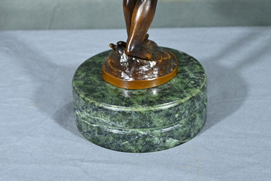 Bronze Putto au Tambourin, signé A.Moreau – Fin XIXe – Image 25