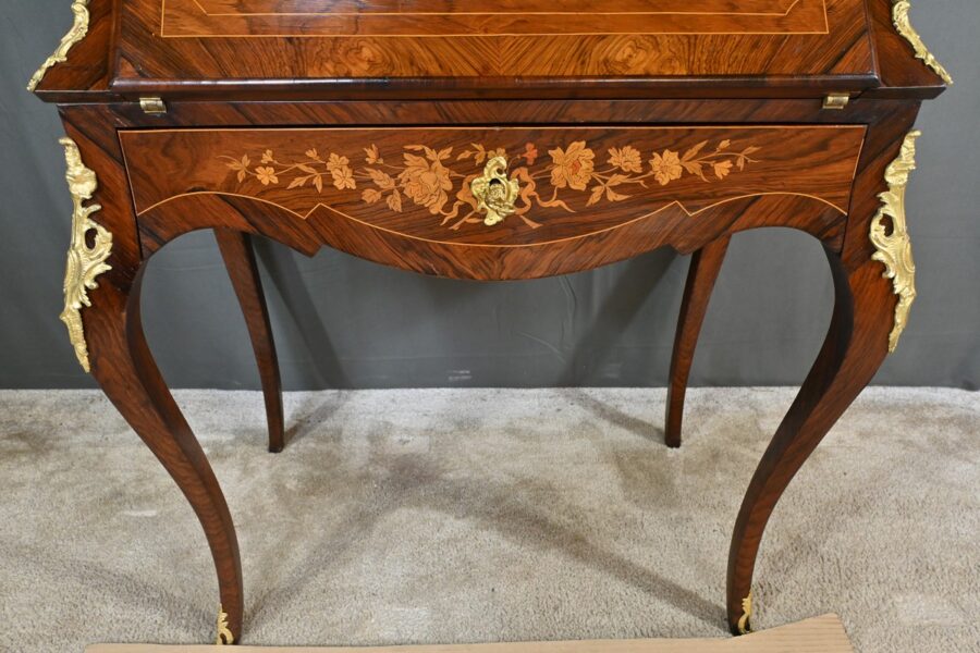 Bureau de Dame en Palissandre, style Louis XV – 2ème Partie XIXe – Image 12