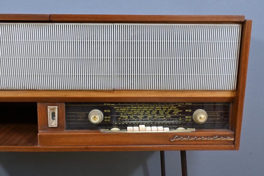 Meuble Radio Schneider en Acajou – Milieu XXe – Image 7