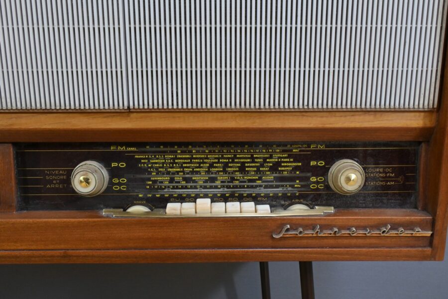 Meuble Radio Schneider en Acajou – Milieu XXe – Image 9