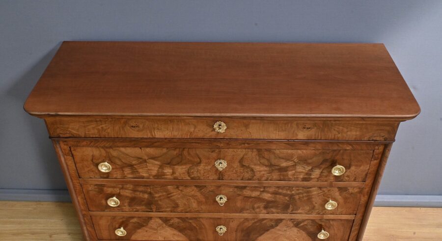 Commode en Ronce de Noyer, époque Restauration - 1re partie XIXe – Image 5