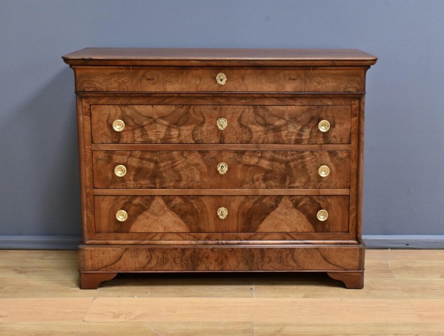 Commode en Ronce de Noyer, époque Restauration - 1re partie XIXe – Image 6