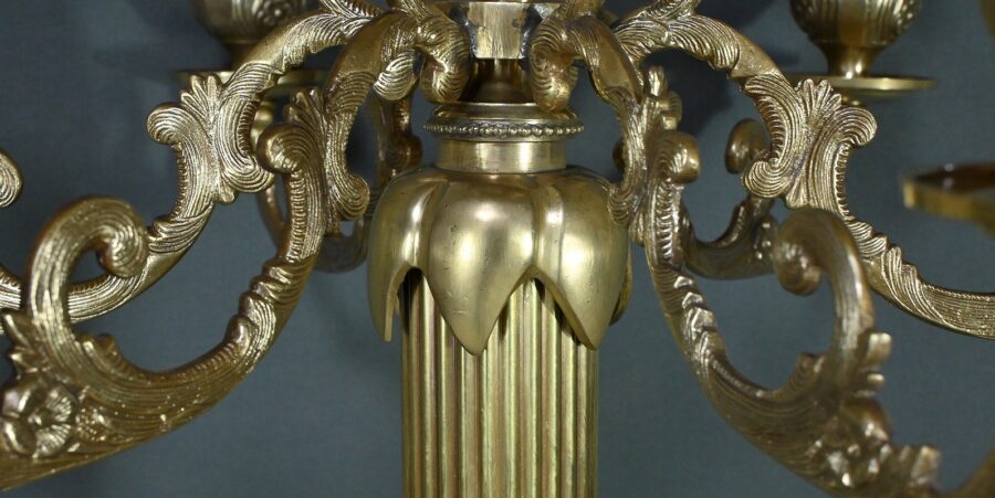 Important Candélabre en Bronze, style Louis XVI - Fin XIXe – Image 6