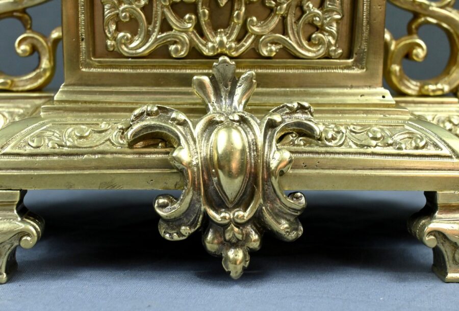 Pendule en Bronze Doré, style Louis XIV – Milieu XXe – Image 12