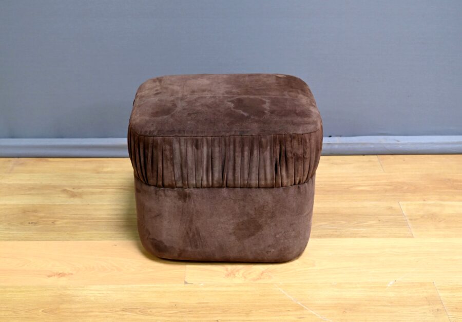 Coiffeuse et son Pouf en Nubuck, design Italien – 1970 – Image 16