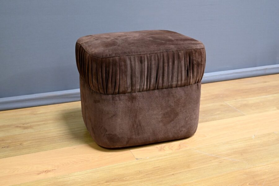 Coiffeuse et son Pouf en Nubuck, design Italien – 1970 – Image 17