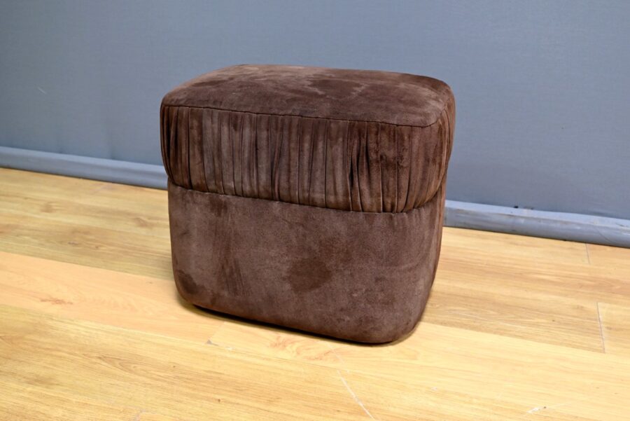 Coiffeuse et son Pouf en Nubuck, design Italien – 1970 – Image 18