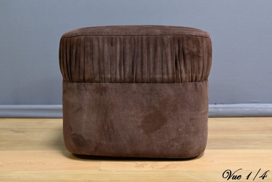 Coiffeuse et son Pouf en Nubuck, design Italien – 1970 – Image 20