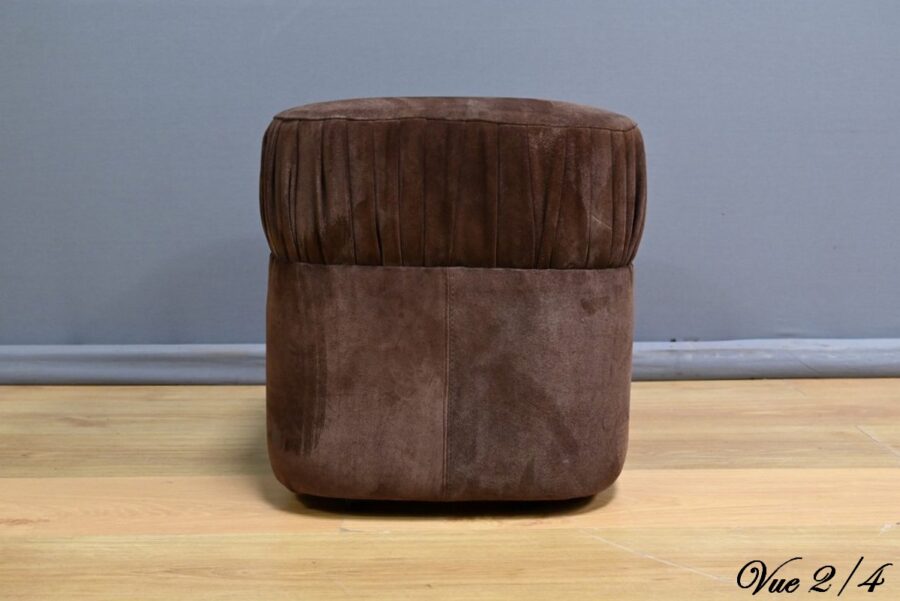Coiffeuse et son Pouf en Nubuck, design Italien – 1970 – Image 21