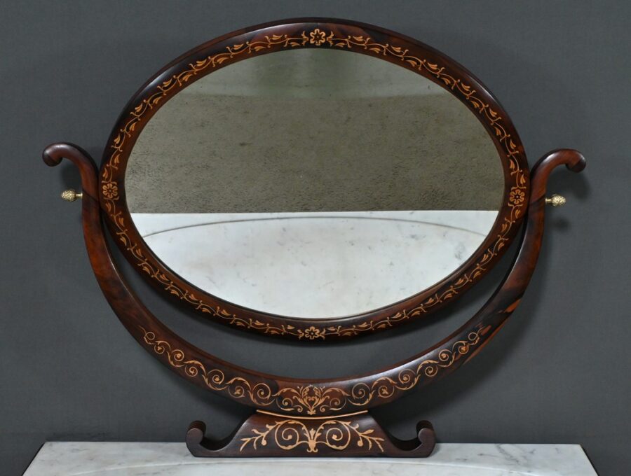 Coiffeuse en Palissandre et Marqueterie, époque Charles X - Début XIXe – Image 6