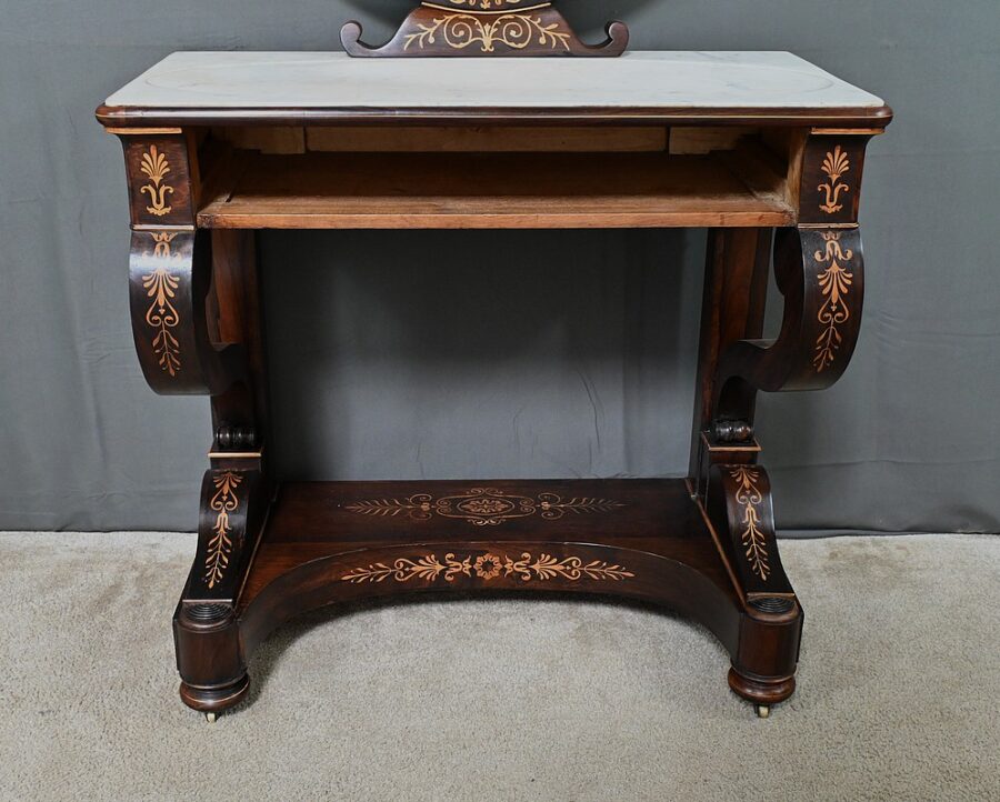 Coiffeuse en Palissandre et Marqueterie, époque Charles X - Début XIXe – Image 17