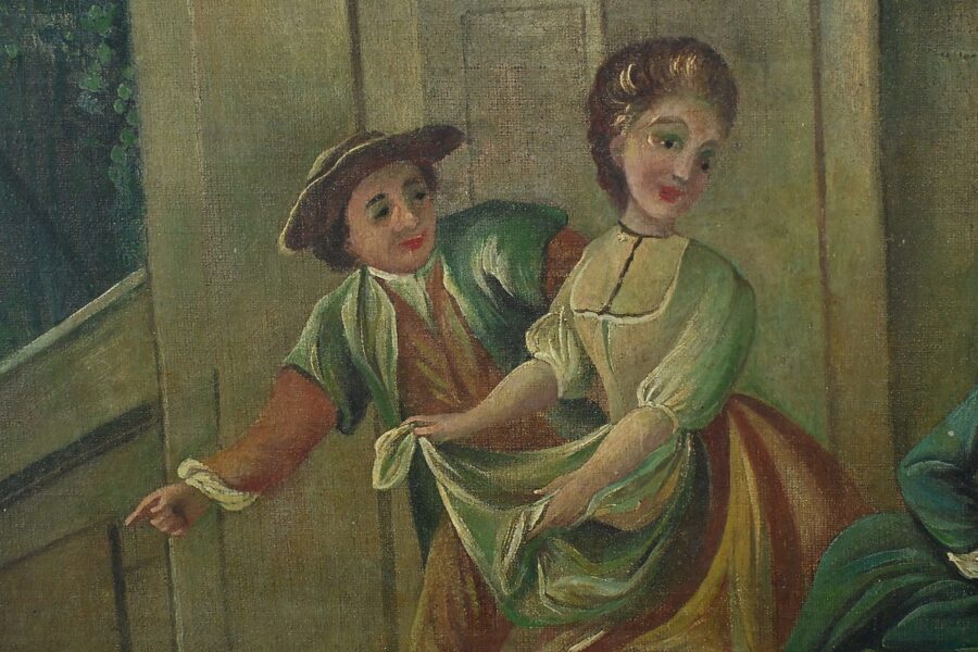 Miroir Trumeau en Bois peint, style Louis XV - 1ère partie XXe – Image 10