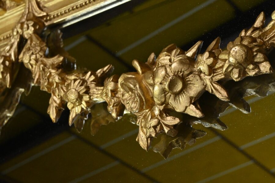 Miroir en Bois Doré, style Louis XVI - 2ème partie XIXe – Image 11