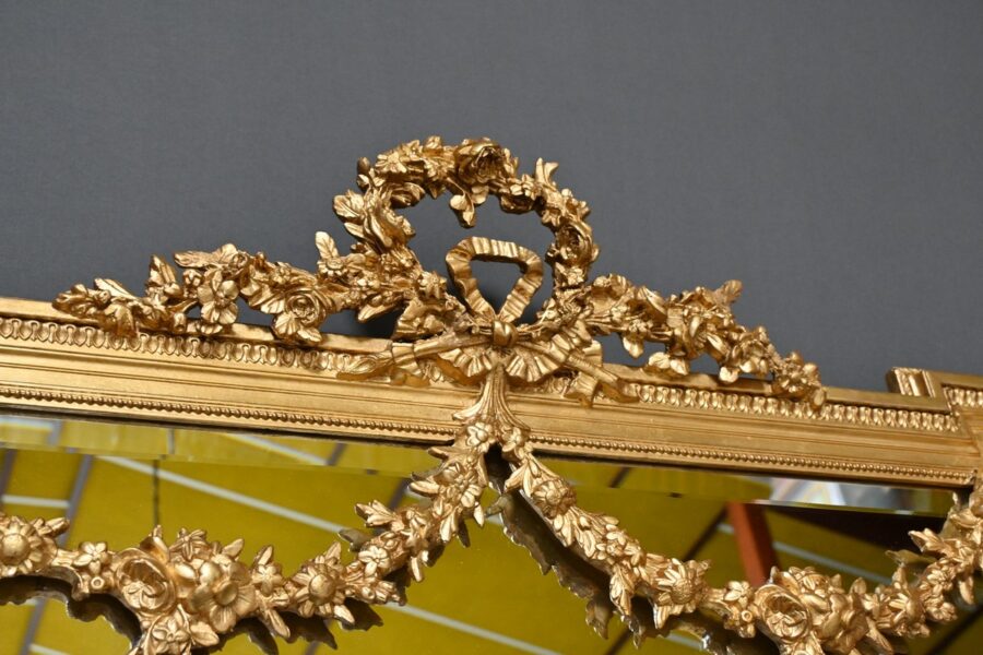 Miroir en Bois Doré, style Louis XVI - 2ème partie XIXe – Image 3