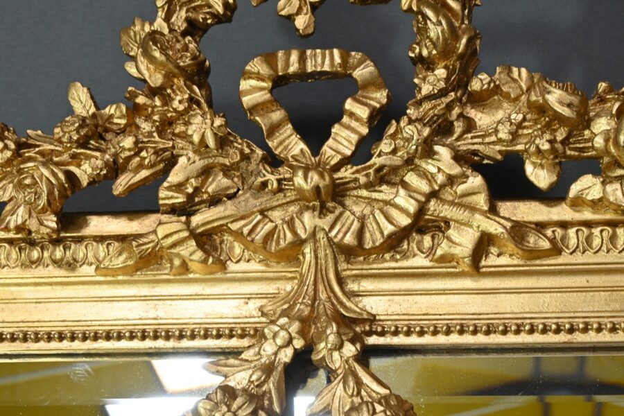 Miroir en Bois Doré, style Louis XVI - 2ème partie XIXe – Image 4