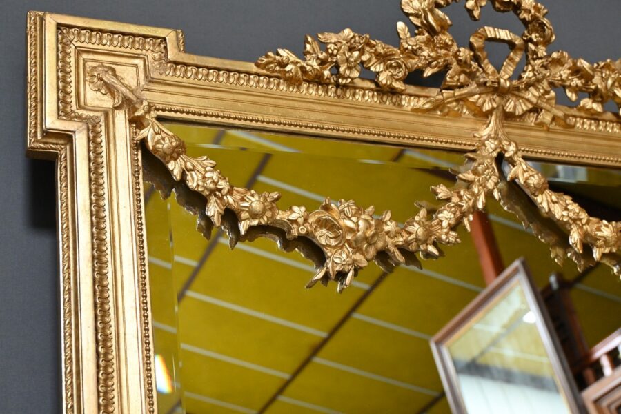 Miroir en Bois Doré, style Louis XVI - 2ème partie XIXe – Image 7