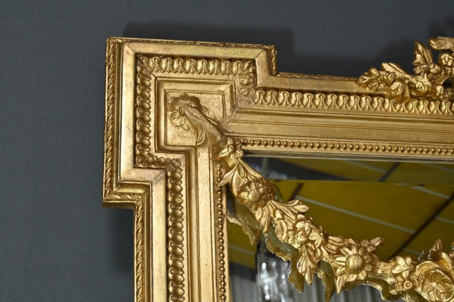Miroir en Bois Doré, style Louis XVI - 2ème partie XIXe – Image 8