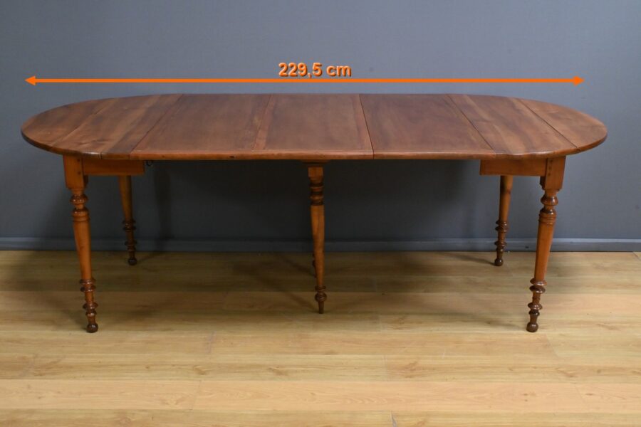 Table 4 à 10 Couverts à Allonges en Merisier, style Louis Philippe – Fin XIXe – Image 23