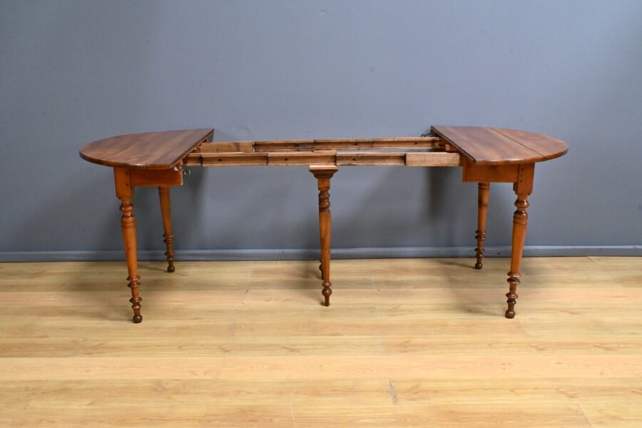 Table 4 à 10 Couverts à Allonges en Merisier, style Louis Philippe – Fin XIXe – Image 7