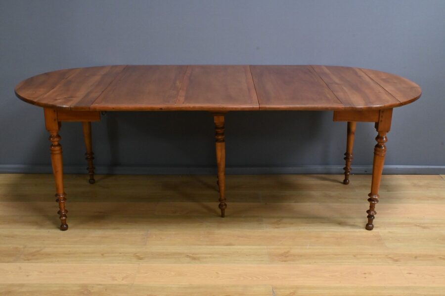Table 4 à 10 Couverts à Allonges en Merisier, style Louis Philippe – Fin XIXe – Image 8
