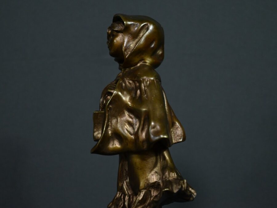 Bronze « L’Ecolière », signé Tremo – Début XXe – Image 17